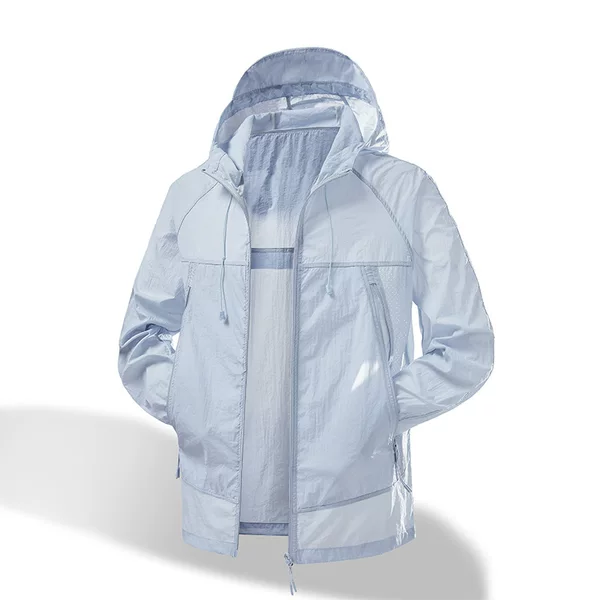 In-Stock Summer New Couple's Sun Protection Clothing, Ice Silk Sun Protection Clothing, Men's and Women's Hooded Outdoor Uv Protection Skin Jacket