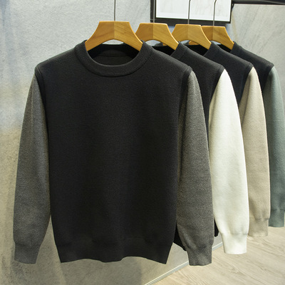 2026春秋季毛衣圆领针织衫潮t恤男新款长袖跨境亚马逊TK电商直播|ms