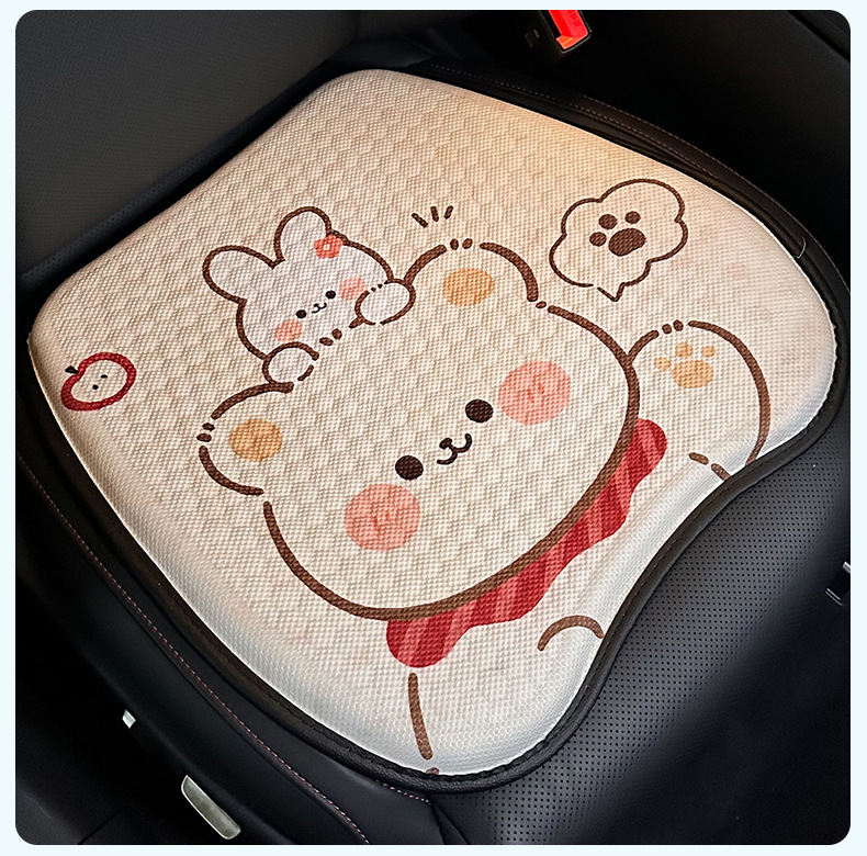 Cross-Border Cartoon Honeycomb Gel Car Seat Cushion for Girls, Summer Cooling Pad, Breathable Ice Silk Seat Cushion, Office Ice Pad
