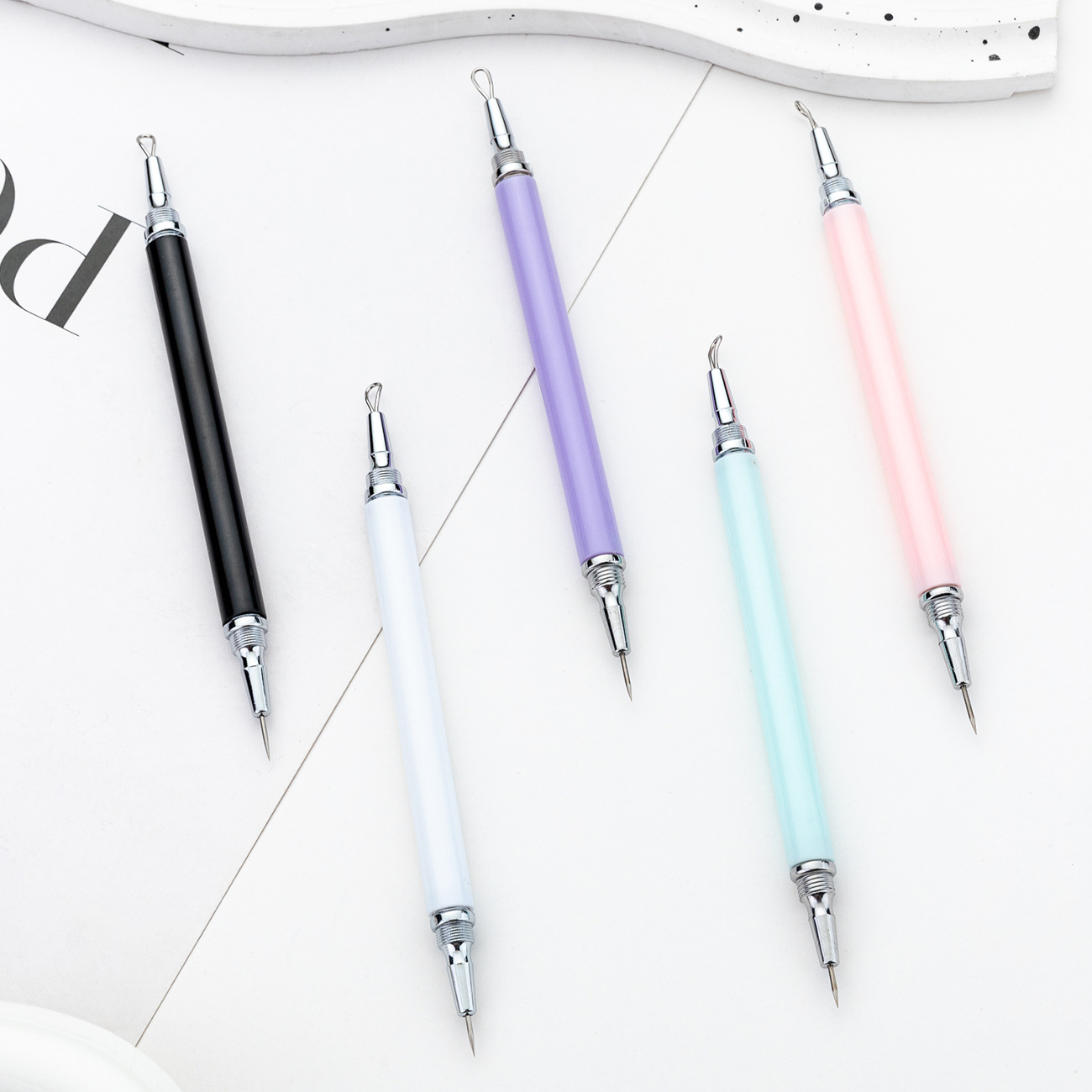 Agujas para el acné transfronterizas de doble cabeza, agujas para el acné, nuevas agujas para la cabeza negra, herramientas de belleza, cuidado facial, agujas para el acné al por mayor