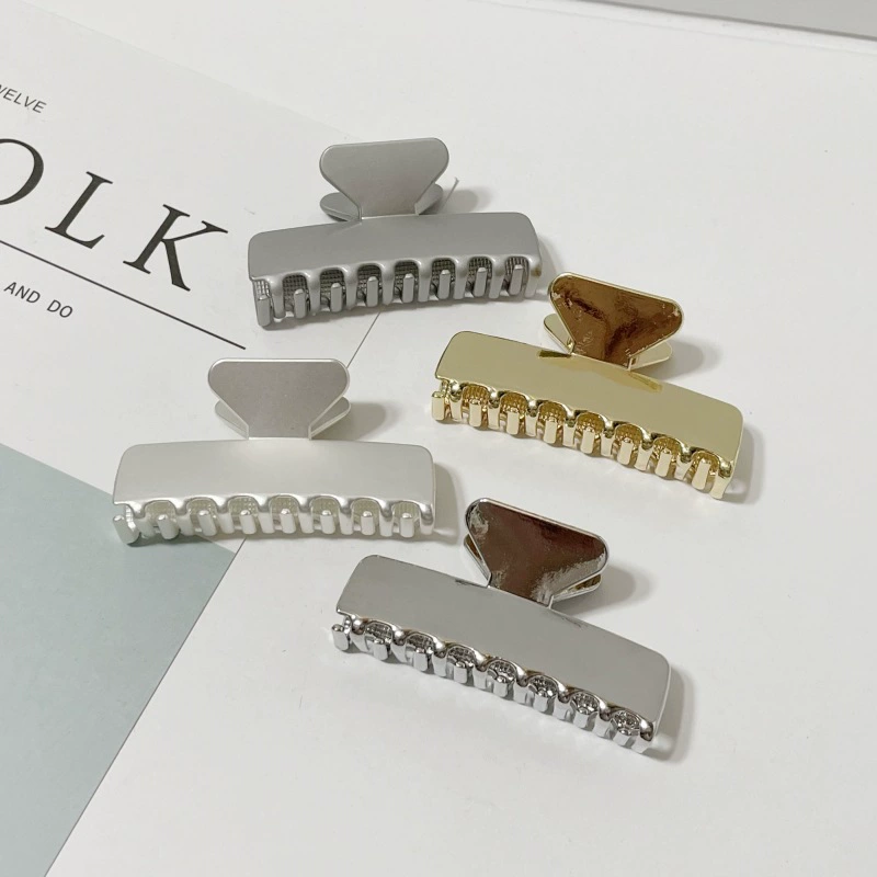 Glossy metal crab pin, fashionable hair accessory, hairpins, 2023 collection, high-quality style, internet celebrity