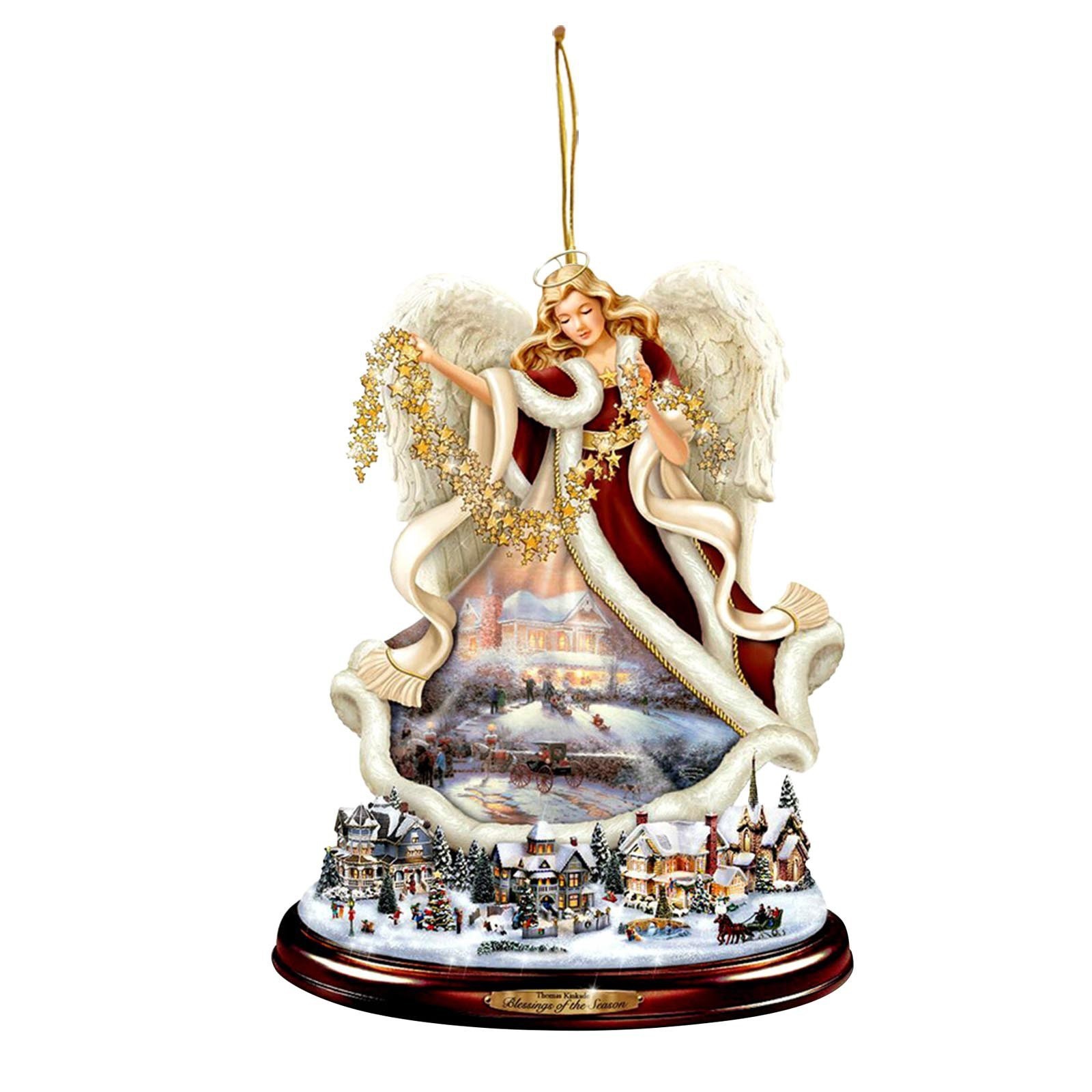 Transfronterizo nuevo creativo árbol de Navidad Santa Claus acrílico colgante artesanía coche colgante decoraciones para el hogar