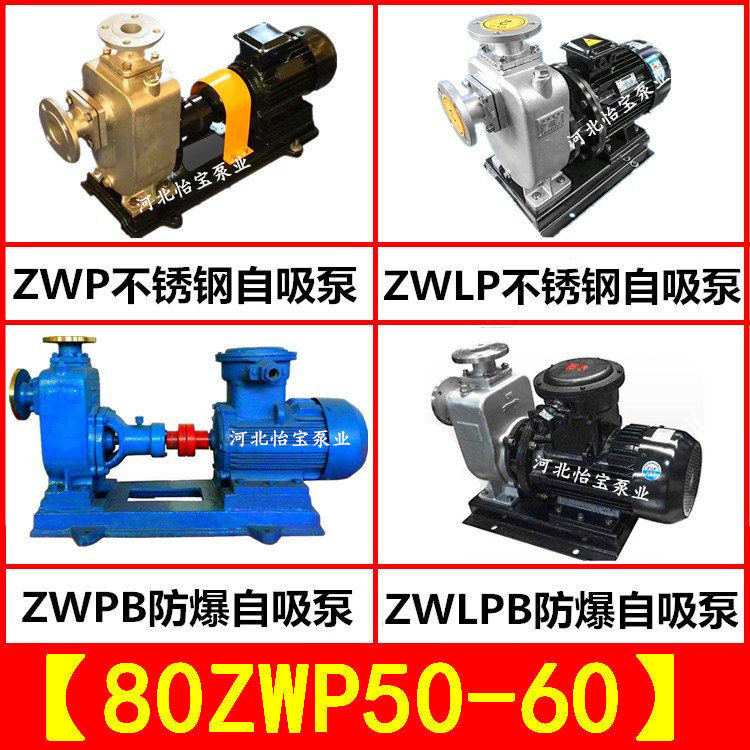 ZWP80-50-60 不锈钢304材质自吸泵 污水自吸式离心泵排污泵