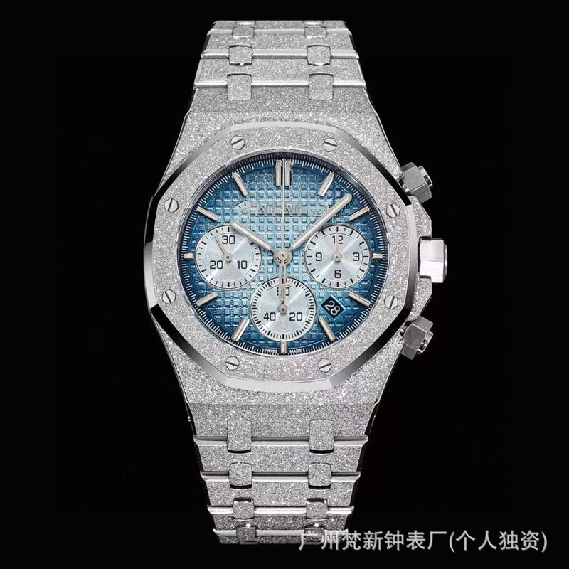 AP26240系列霜金计时码表全自动防水夜光ZF厂15500系列机械表批发|undefined