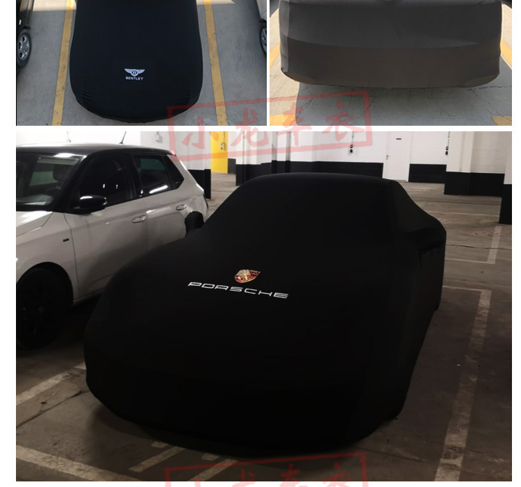 Stretch Car Cover Made of Velvet Material with Milk Silk, Custom Logo Car Emblem, Thickened, Waterproof, Outdoor Rainproof