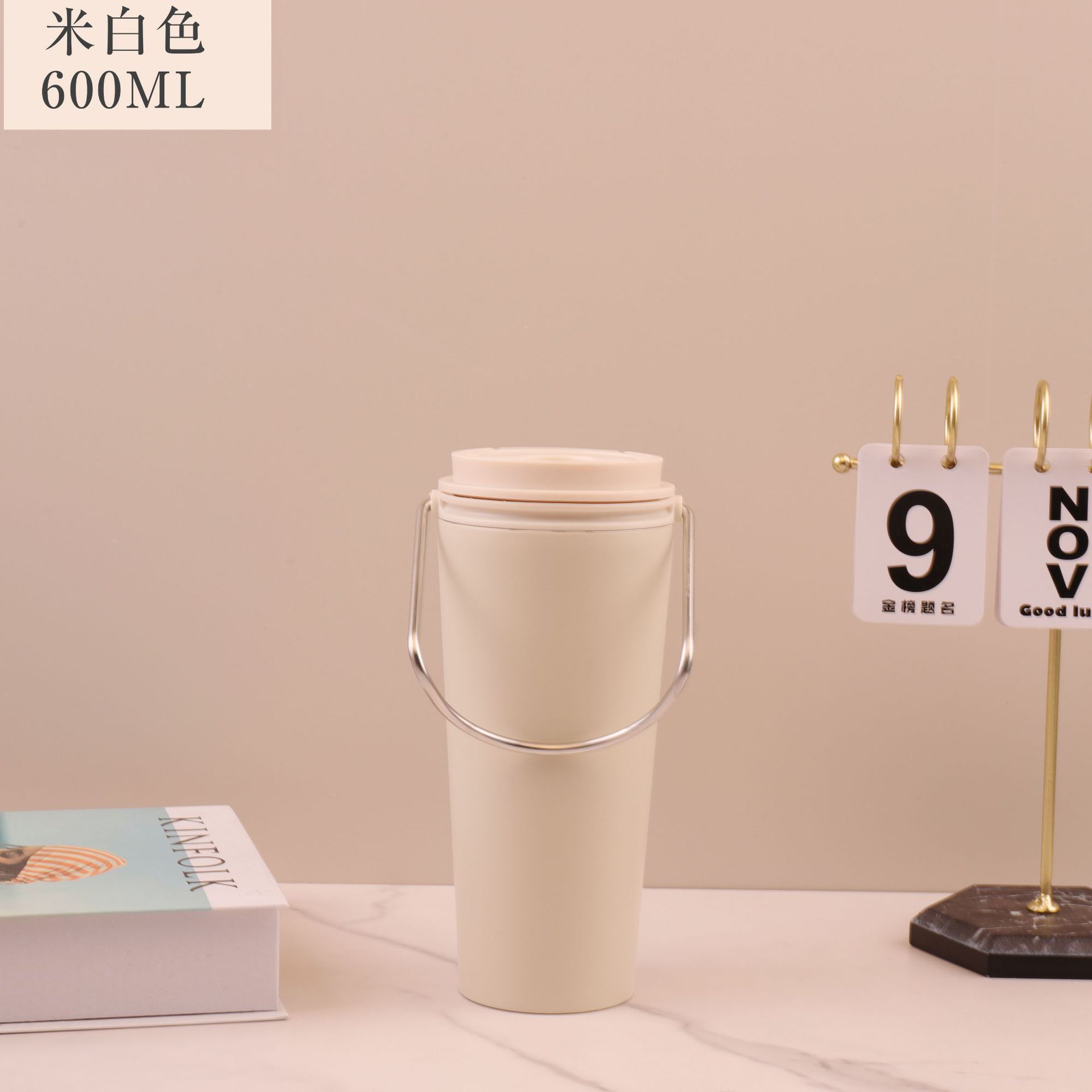 Cross-border 304 acero inoxidable doble paja taza de automóvil portátil de gran capacidad deportiva portátil taza de hielo para automóviles al aire libre