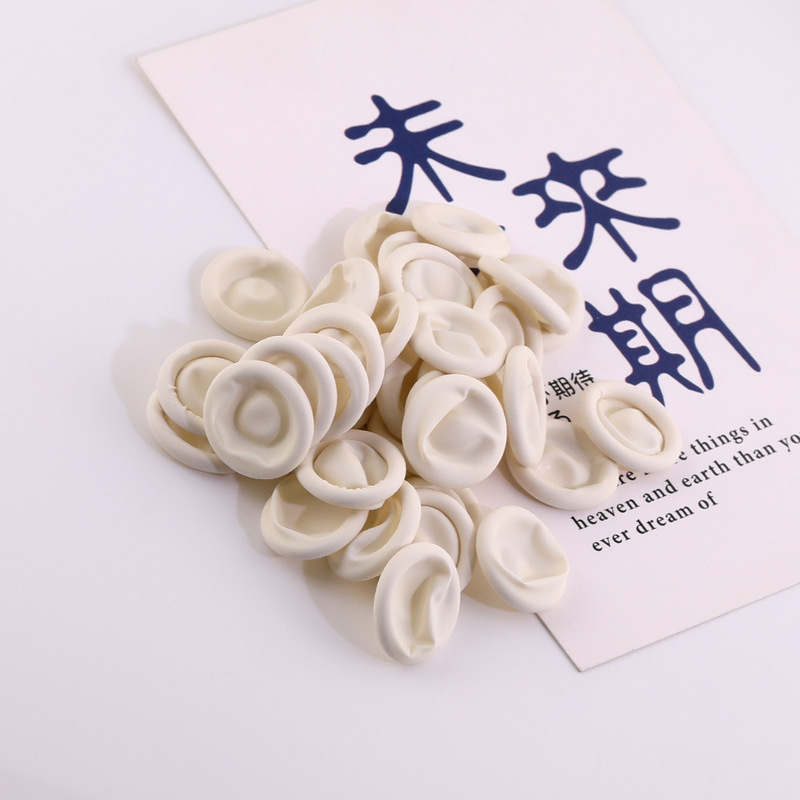 Disposable Finger Sleeve Dustproof Antistatic Latex Thickened White Purifying Finger Sleeve Industrial Beauty Protection No Dust