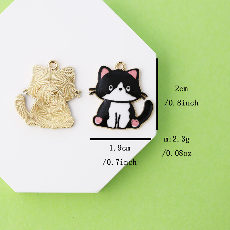 国境を越えたアニメかわいい合金プリントペンダント猫アクセサリー動物アクセサリー携帯電話ブローチメーカー|undefined