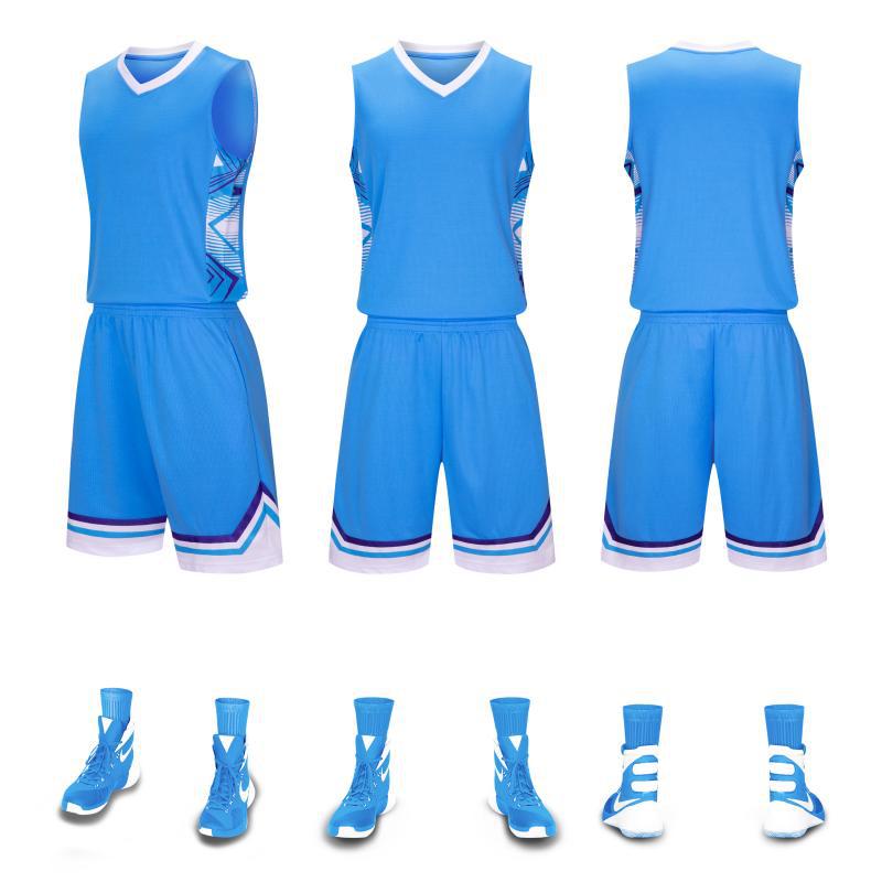 Al por mayor nueva ropa de baloncesto transpirable masculina juvenil campus uniformes de juego de estudiantes uniformes de equipo personalidad impresa camiseta