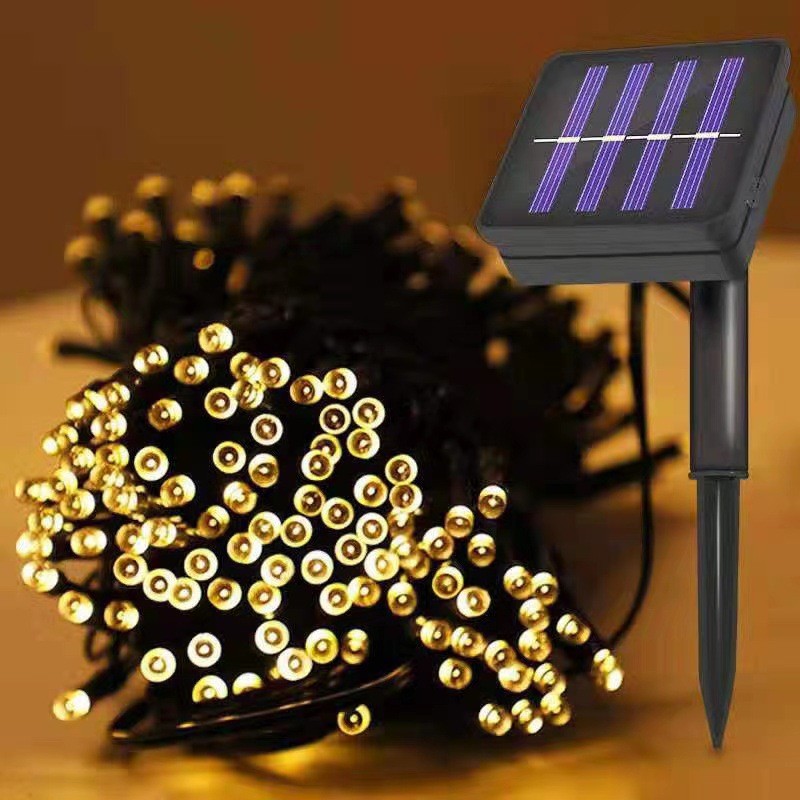 Christmas lighting remote control solar light string garden Christmas holiday decoration outdoor waterproof light star string light_voghion.com