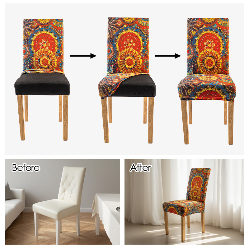 Transfronterizos para la silla elástica de color de la atmósfera de la silla de comedor cubierta de silla antideslizante doméstica cubierta de silla al por mayor