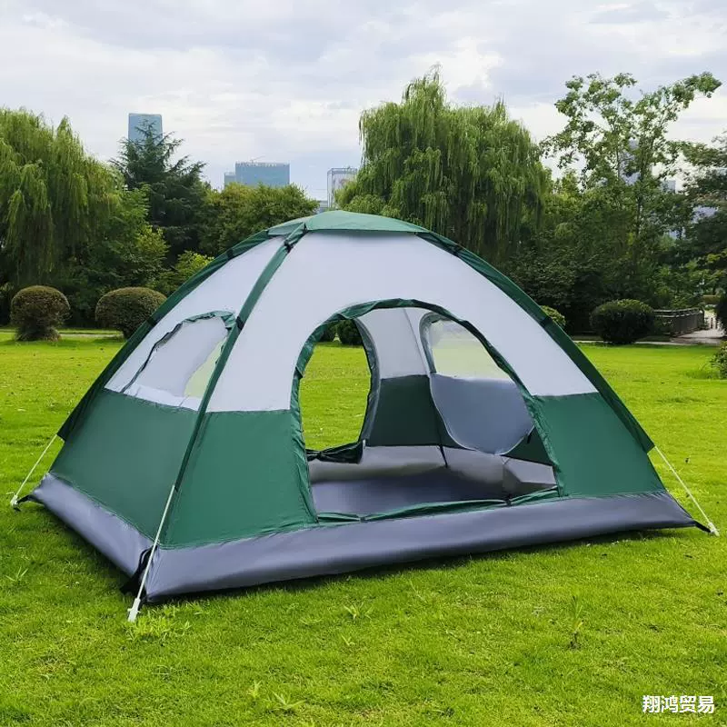 Палатка на открытом воздухе 2 человека кемпинг утолщение оборудование портативное автоматическое отскочить 3-4 человека кемпинг дикий дождь пляж