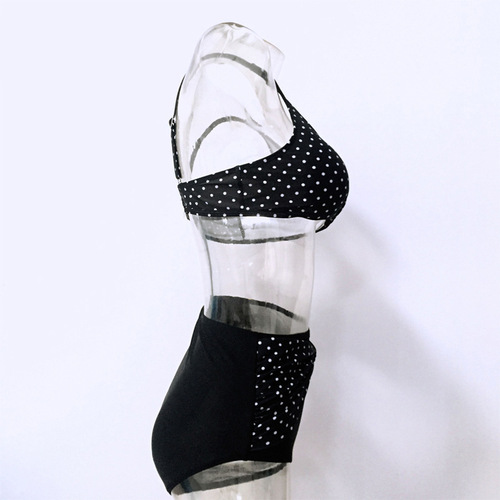 European and American sexy plus-size polka dot printed bikini swimsuit 5XL push-up plus-size