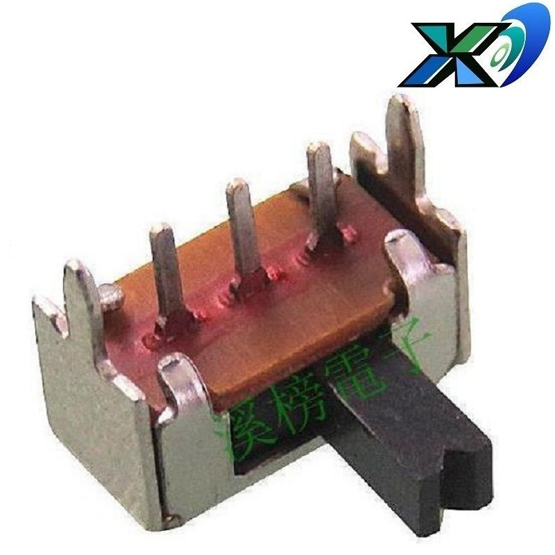 小型滑动开关接触片 拨动开关金码接触点 侧拨小拨动开关1P2T批发