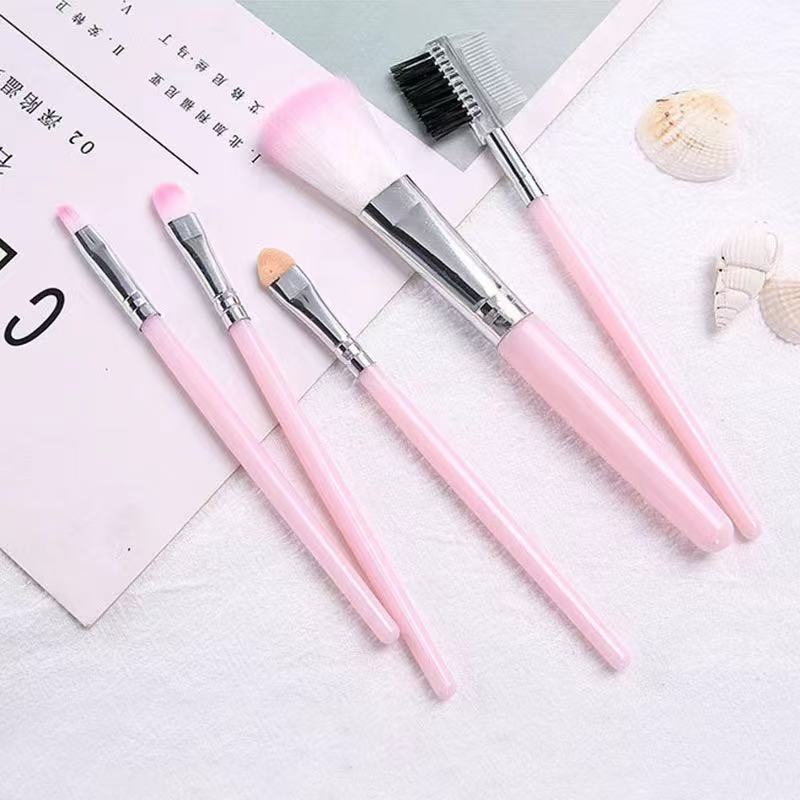 5-Piece Makeup Brush Set Portable PVC Powder Kit Blush Brush Eyeshadow Brush Beauty Tools Makeup Manufacturer