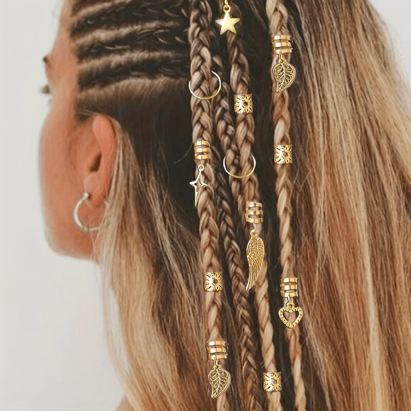 45 Pieces of Wing-Shaped Dreadlock Hair Rings for Amazon, Shein, Temu, and Shein Independent Platforms, Versatile for Hair Extensions and Bangs