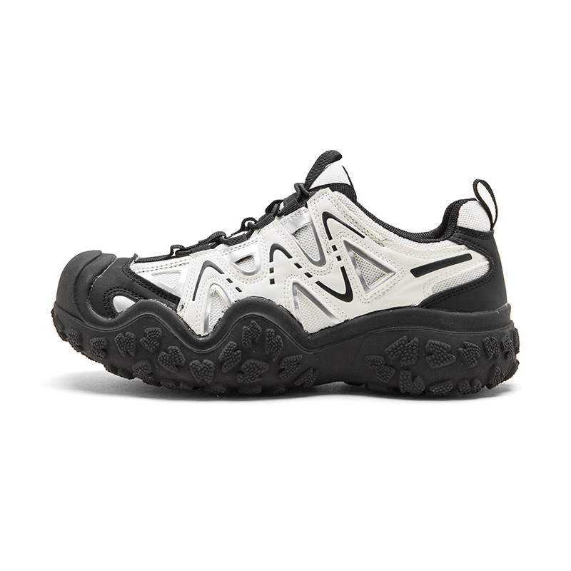 Augu Shi Deng zapatos de base gruesa para padres y mujeres 2026 nuevos zapatos deportivos de senderismo de lana de primavera zapatos de correr casuales ligeros