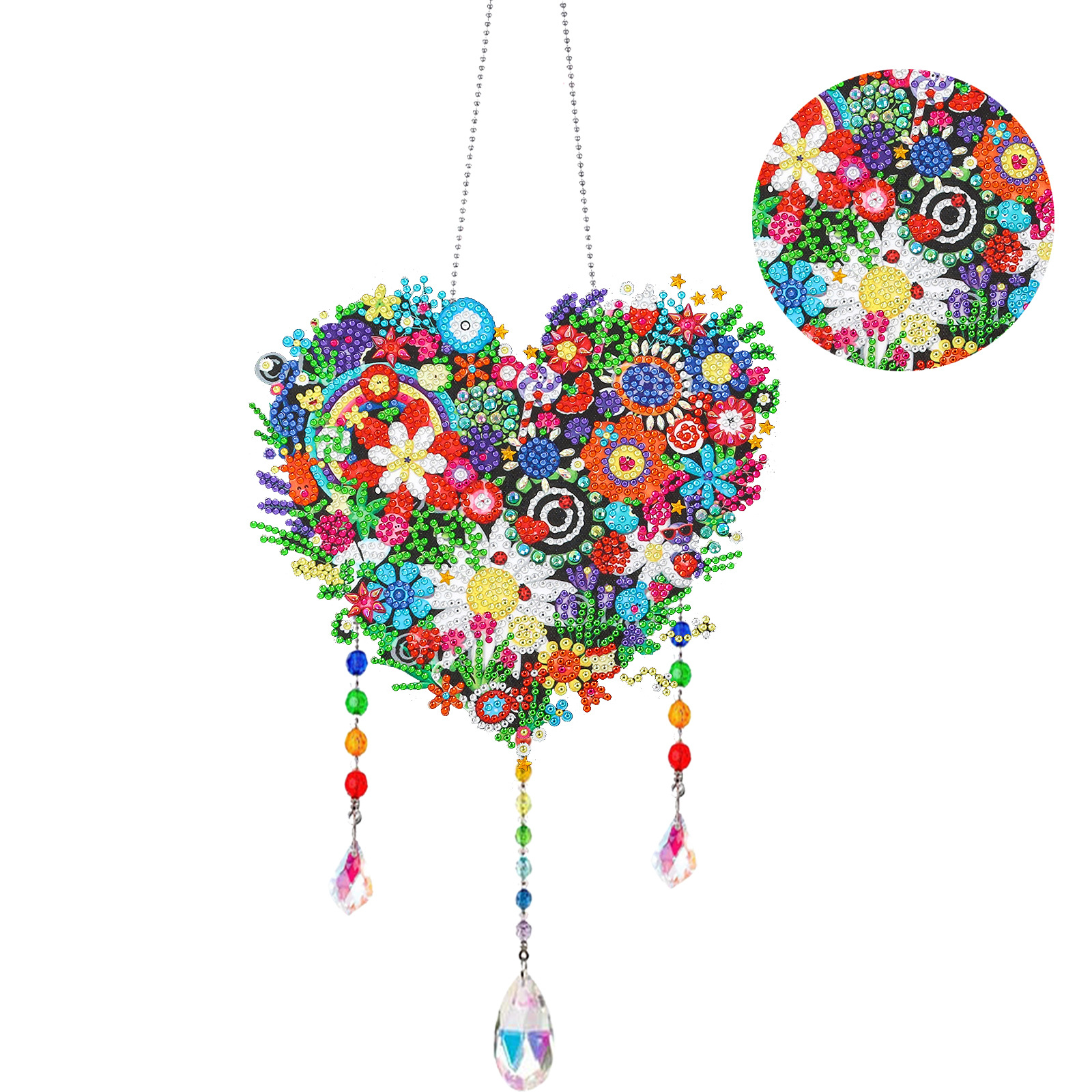 Diamante pintura Amazon transfronteriza DIY adornos de Navidad marca llena de diamantes 5d cristal mariposa diamante pintura viento carillones Decoración