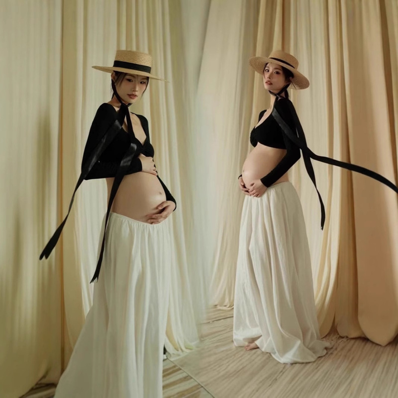 Photo Studio New Maternity Photography Clothing Fashionable Sweet Simple Home Pregnant Mommy Fashion Big Belly Maternity Photography Clothing
