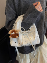 超火小众流行波点包包女式2025新款时尚百搭斜挎包精致手提小拎包