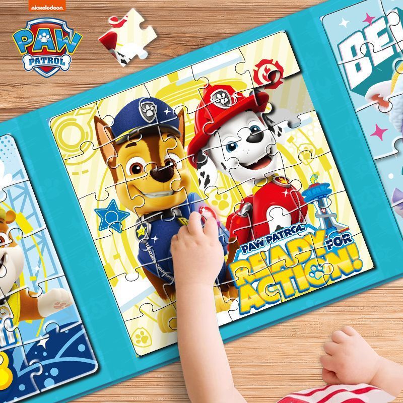 Paw Patrol Magnetic Puzzle 3 to 6 Years Old 5 Kidsren 4 Early Education Magnetic Stickers Ancient Flat Picture Boys and Girls Educational Toys