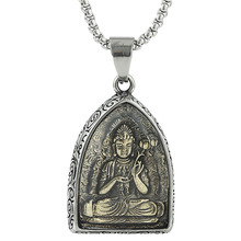 钛钢新款复古十二生肖八大守护神如来佛牌项坠复古潮男个性吊坠00