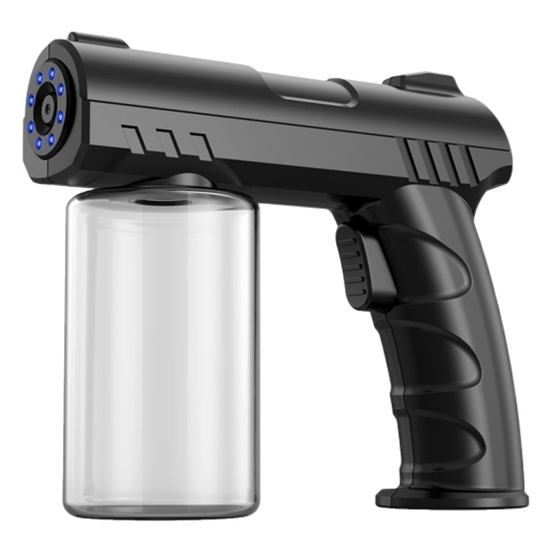 Cross-Border Handheld Rechargeable Atomization Hairdressing Spray Gun Household Blue Light Spray Gun Portable Atomizer Alcohol Disinfection Gun