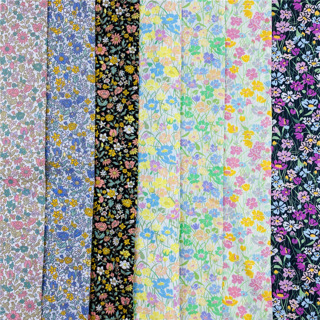 田园风小清新印花布 60支平纹棉布印小碎花 衬衣连衣裙服装面料