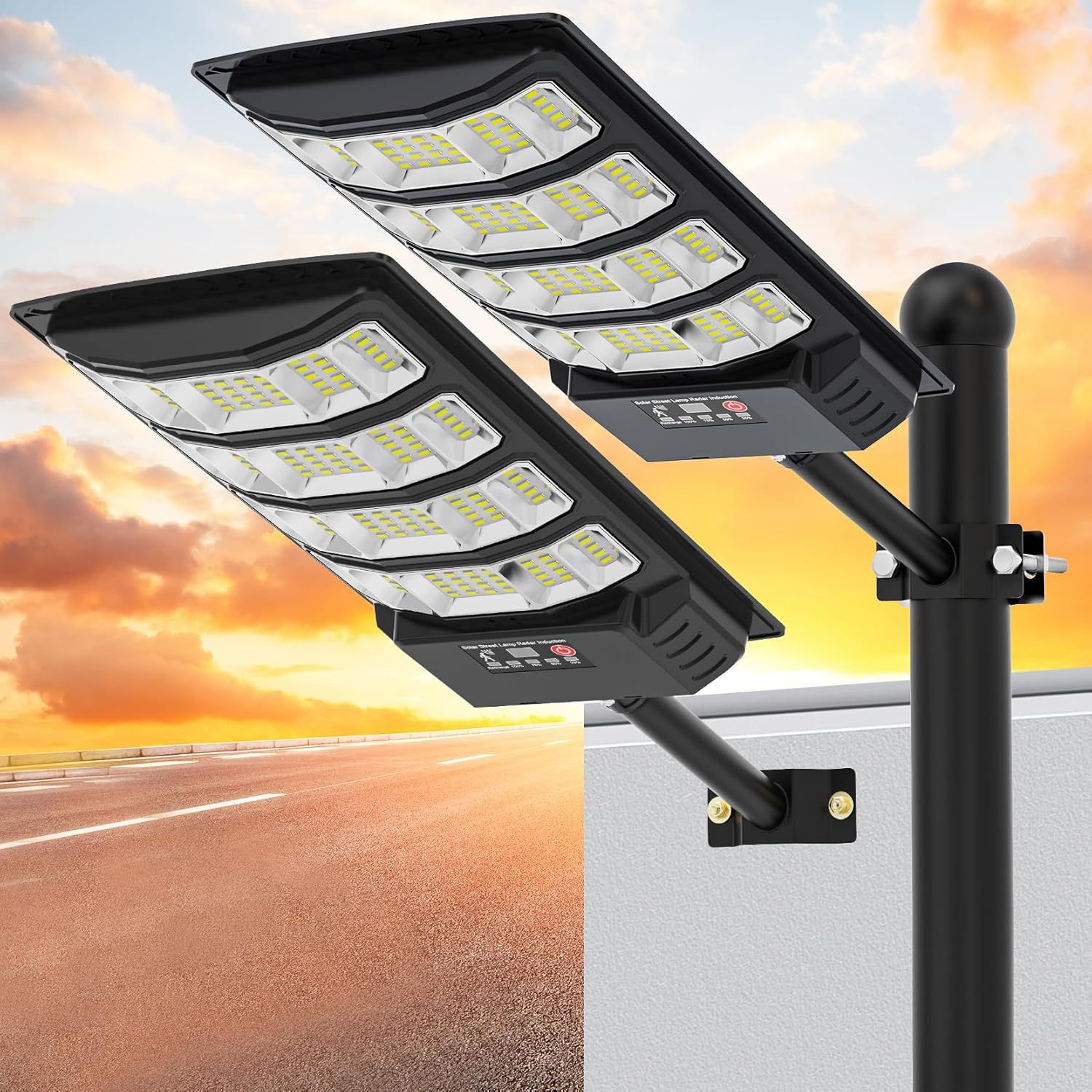 Modelo privado nueva lámpara de pared exterior solar doméstica lámpara de inducción del cuerpo humano integrada lámpara solar luminosa trilateral