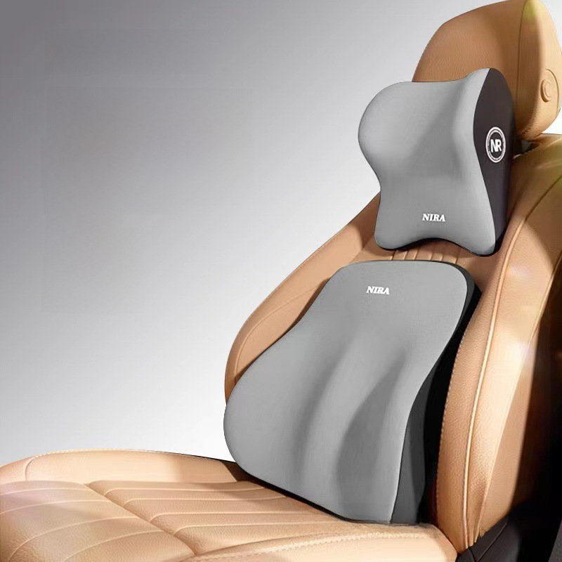 Auto Kopfstütze Nackenschutz Anzug Latex Auto Lordosenstütze Kissen Lendenwirbelstütze Autostütze Rückenlehne Sitz Fahrer Taillenschutz_voghion.com