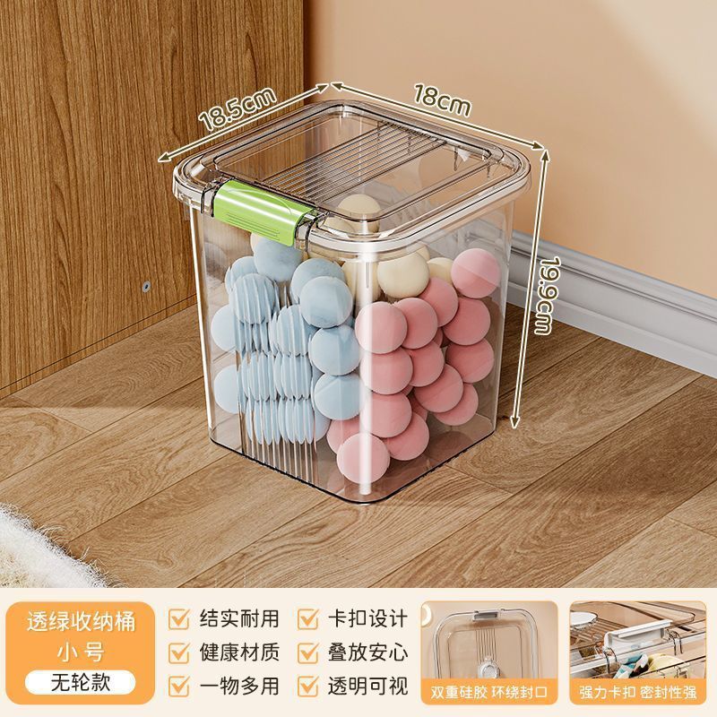 透明なおもちゃの収納ボックス、多機能スナック収納ボックス、大容量、特大衣類プラスチック収納バスケット収納バケツ|undefined