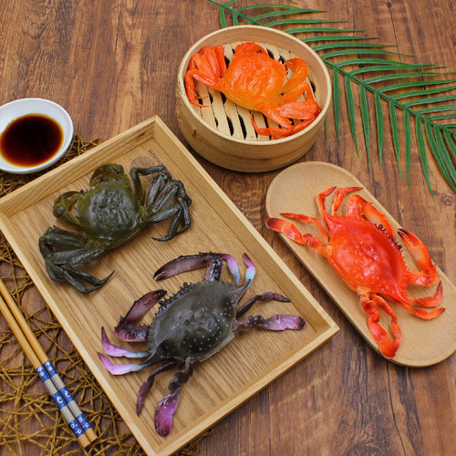 Simulation food food Yangcheng Lake hairy crab model props male and female crabs window cabinet decoration display ornaments scene shooting
