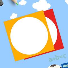 加厚250克古風卡紙美術畫畫牛皮紙外方內圓畫框繪畫彩色手工硬卡