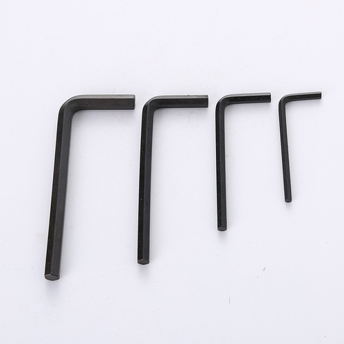 Black carbon steel flat head hexagonal wrench L-shaped industrial flat head T-shaped L-shaped simple inner hexagonal wrench tool