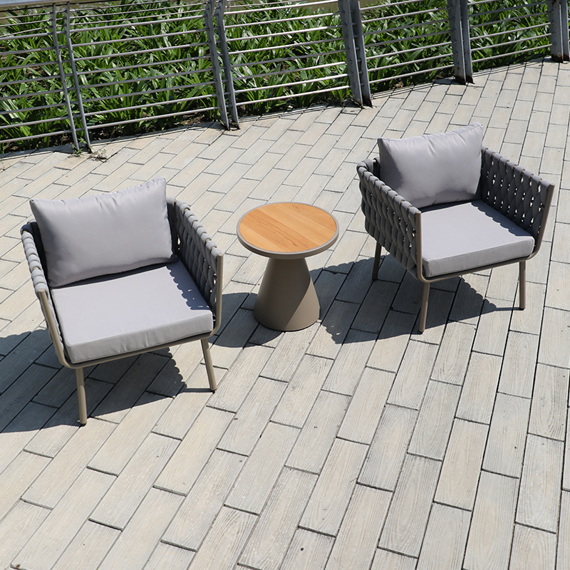 Sofá al aire libre Patio Terraza Jardín Ocio Asiento individual al aire libre Combinación Departamento de ventas Sala de muestras Sofá de ratán