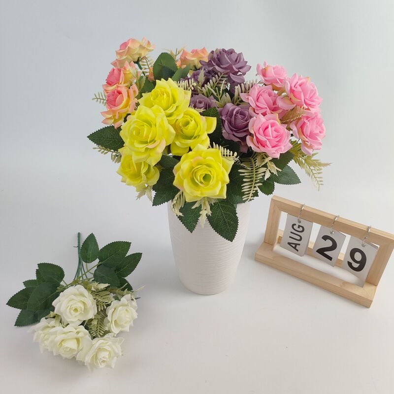 Manufacturer Wholesale 6-Head Rose Artificial Flower Wedding Hotel Home Decoration Road Guide Handle Bouquet Fake Flower Rose Bouquet Manufacturer Wholesale 6-Head Rose Artificial Flower Wedding Hotel Home Decoration Road Guide Handle Bouquet Fake Flower Rose Bouquet