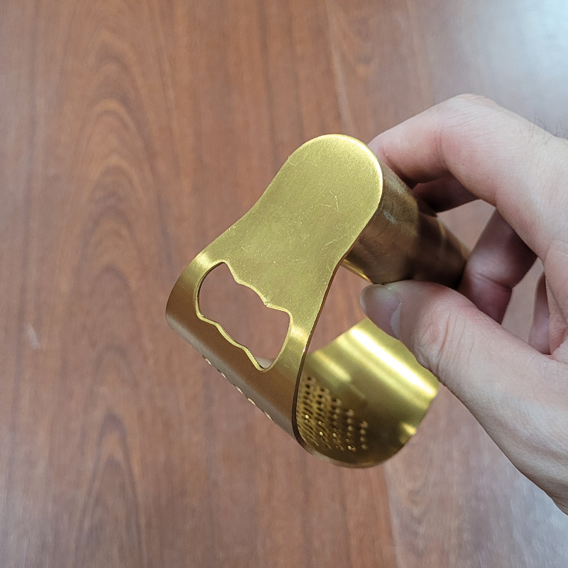 家用手动捣蒜器不锈钢压蒜器蒜泥器环形全钢弧形磨蒜器捣碎器|undefined