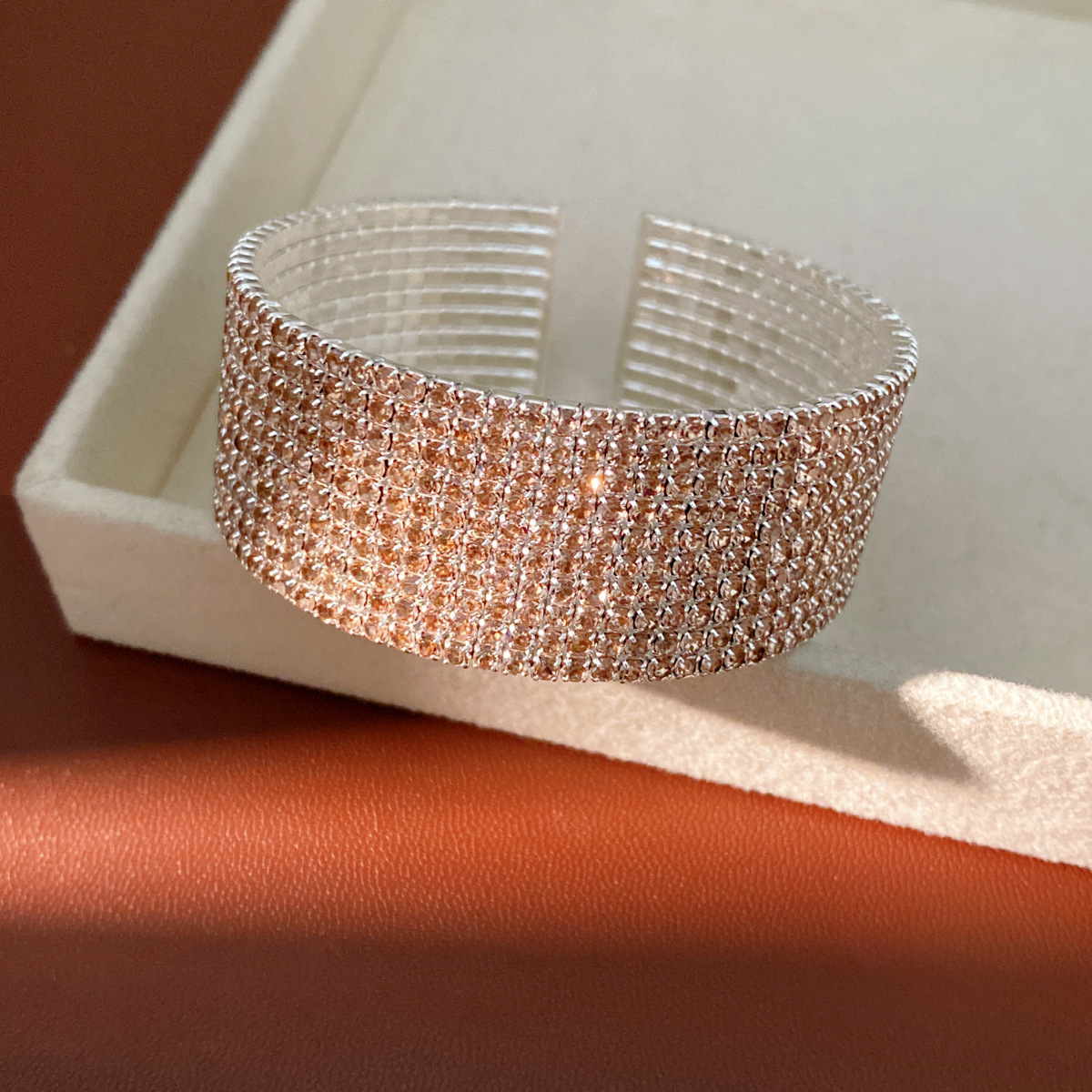 Pulsera - plata - color café