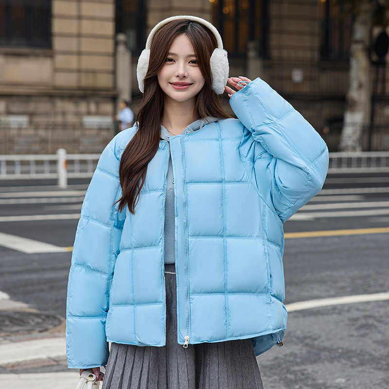 2025 nuevo estilo coreano nube cuadrada cuello redondo chaqueta de algodón ligera image 10
