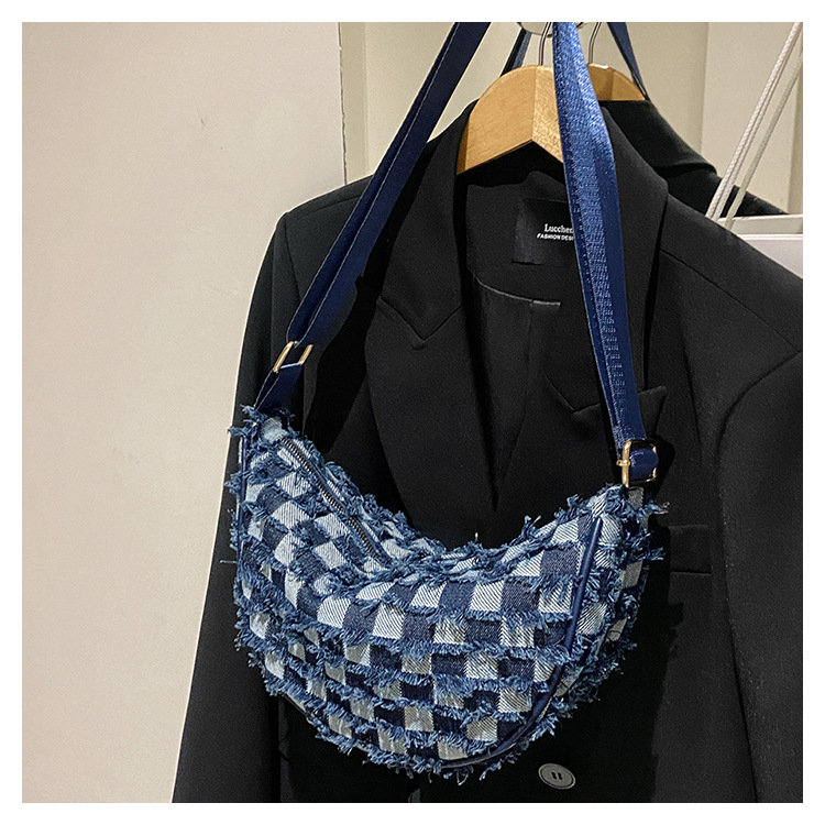 Denim Patchwork Shoulder Crossbody Bag For Women Stylish Canvas_voghion.com