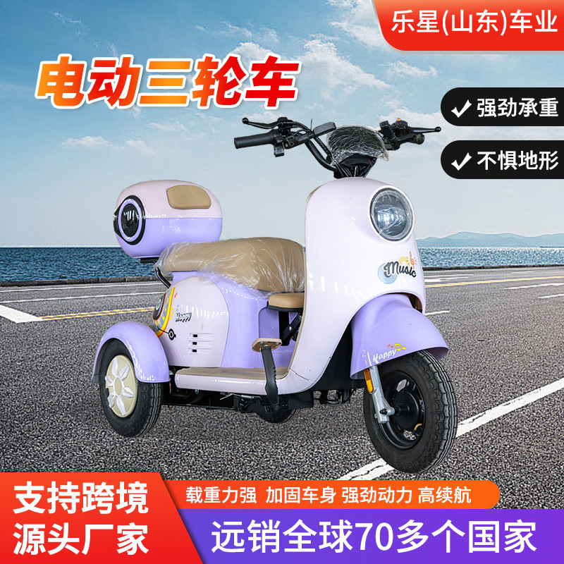 Cross-Border Small Women's and Elderly People's Child Transport Scooter, Fully Automatic, Comfortable and Spacious Passenger Electric Tricycle