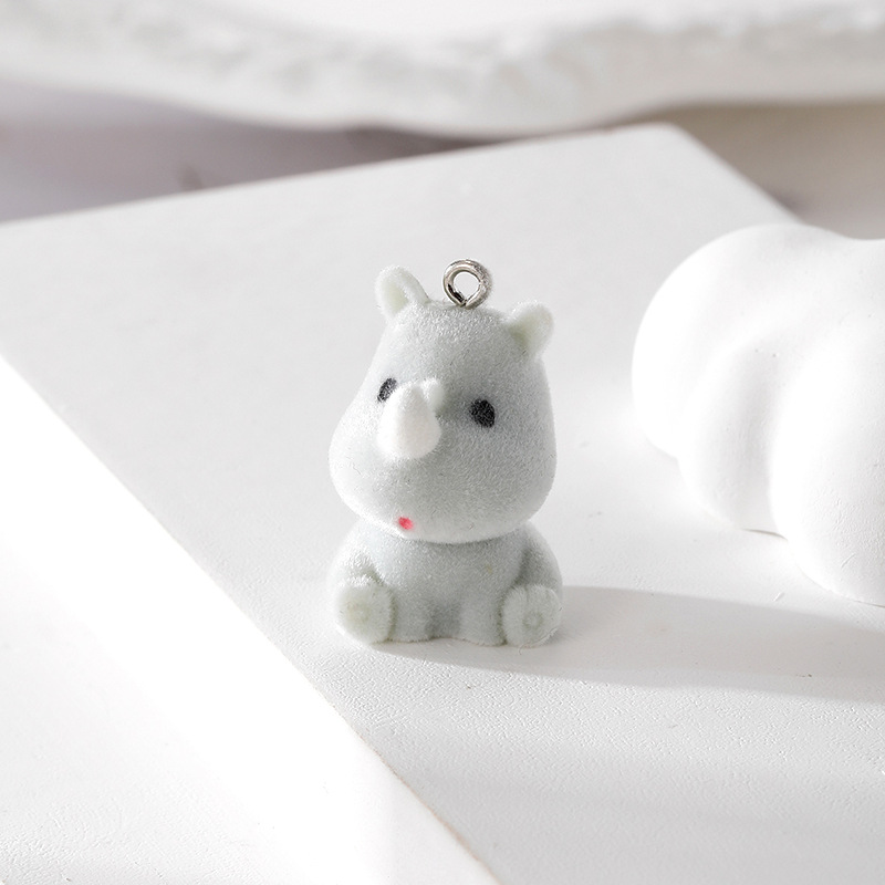 57g Weight Pendant Jewelry Making Type DIY Jewelry Accessories Classification 10 PCS/Package Quantity Resin, Flocking Material Animal Pattern All Seasons Season Epoxy Design Cartoon Style, Cute Style 10 PCS/Package Resin Flocking Animal Pendant 8