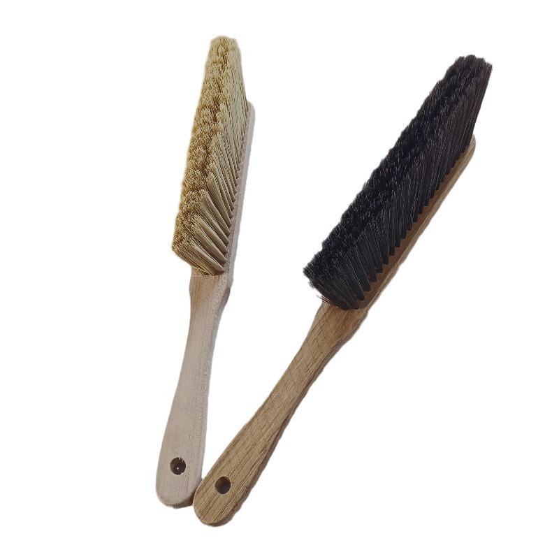 Alfombra de lana suave capa de limpieza de polvo plumero hogar cama de mango largo barriendo cepillo de madera al por mayor