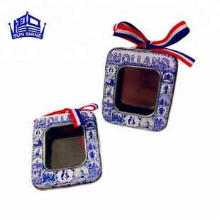 Factory Direct Sales PVC Window Color Square Tinplate Gift Box Beauty Tool Packaging Tin Box