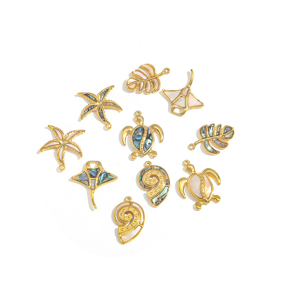 3g Weight Pendant Jewelry Making Type 17*27mm, 24 * 30mm, 26*29mm Jewelry Making Size 18K Gold Plated Plating Material Shell Inlay Material DIY Jewelry Accessories Classification 1 Piece Quantity 304 Stainless Steel Material Tortoise, Leaves, Conch, Fish Pattern All Seasons Season Polished Finish Inlay Design Marine Style Style 1 Piece 17*27mm 24 * 30mm 26*29mm 304 Stainless Steel Shell 18K Gold Plated Tortoise Leaves Conch Polished Pendant DIY Jewelry Accessories 4