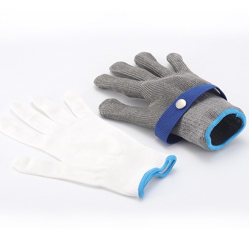 Steel wire gloves 2.0 American standard grade 9 slaughtering kitchen chainsaw gloves anti-cut gloves anti-bacterial anti-cut food grade gloves