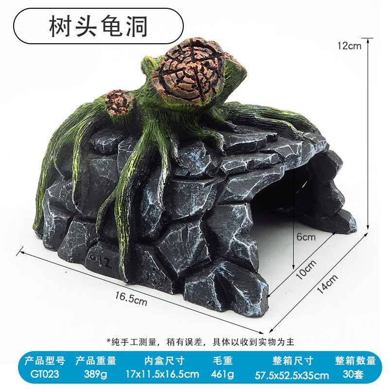 Pecera acuario decoración paisajismo decoración puente rocalla trepadora árbol cueva puente descanso trepador casa refugio tortuga terraza