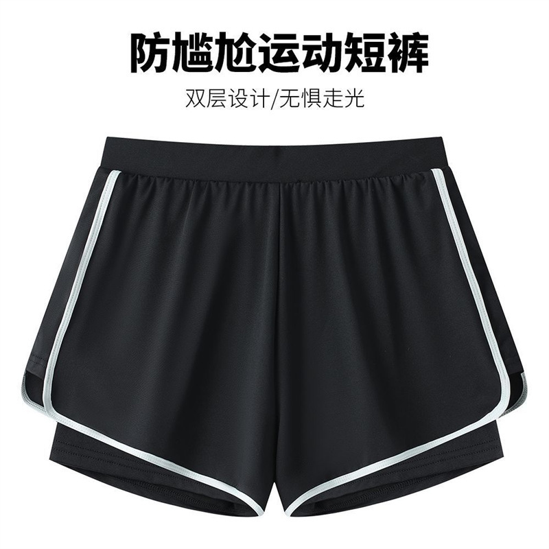 Sports Pants, Running Shorts, Women's Track and Field, Marathon, Fitness, Yoga, Gymnastics, Anti-Exposure, Can Hold a Mobile Phone