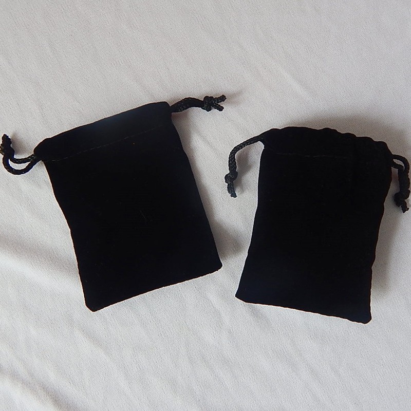 黑色绒布袋绒布束口袋植绒抽绳袋金属珠宝饰品收纳袋工厂供应现货