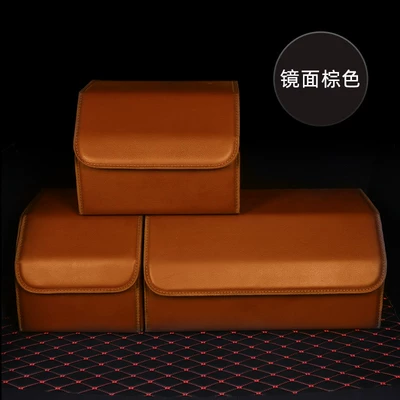 Trunk Storage Box, Car storage bag/box - brown-mirror-small-size-303030
